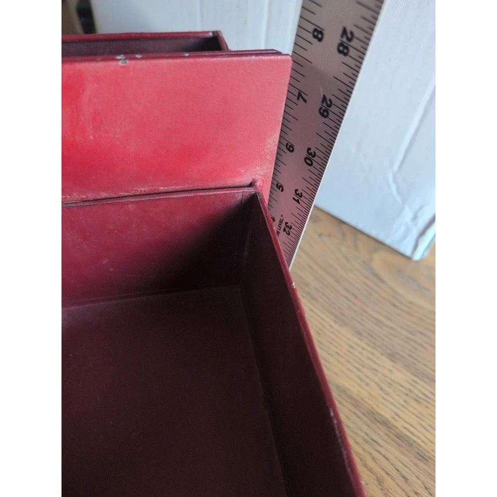 Vtg Red Rustic Metal Pick Up Truck  Bookends 15